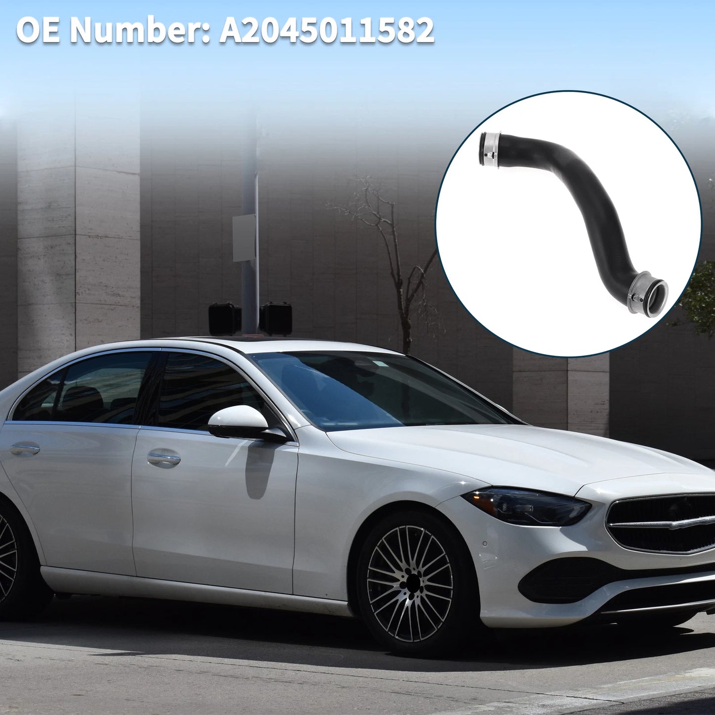 Radiator Coolant Hose for Mercedes-Benz E250 (2014–2016) No.A2045011582 Rubber