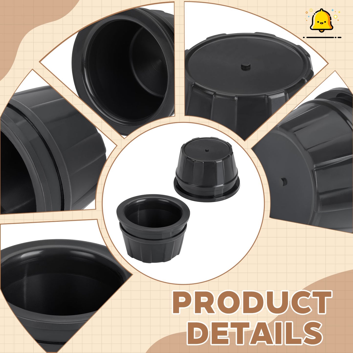 Set of 2 Wheel Hub Caps for Honda Rincon 650 680 (2006–2019)