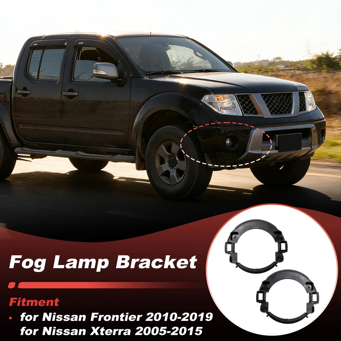 Fog Light Bracket Screw Clips Kit for Nissan Frontier Xterra (2005–2015) NI2590102