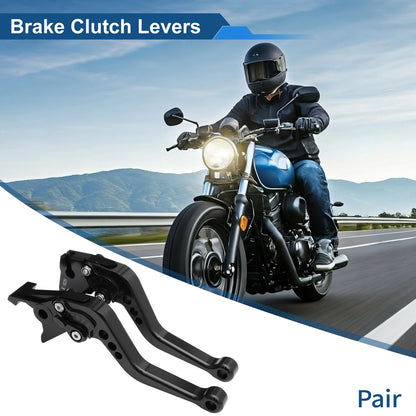 Adjustable Short Brake Clutch Lever Set for Kawasaki ZX-9R (2000–2003) Black