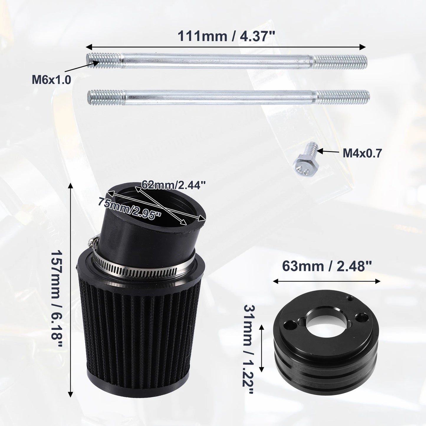 Set of 1 Air Filter Intake for Honda Go-Karts