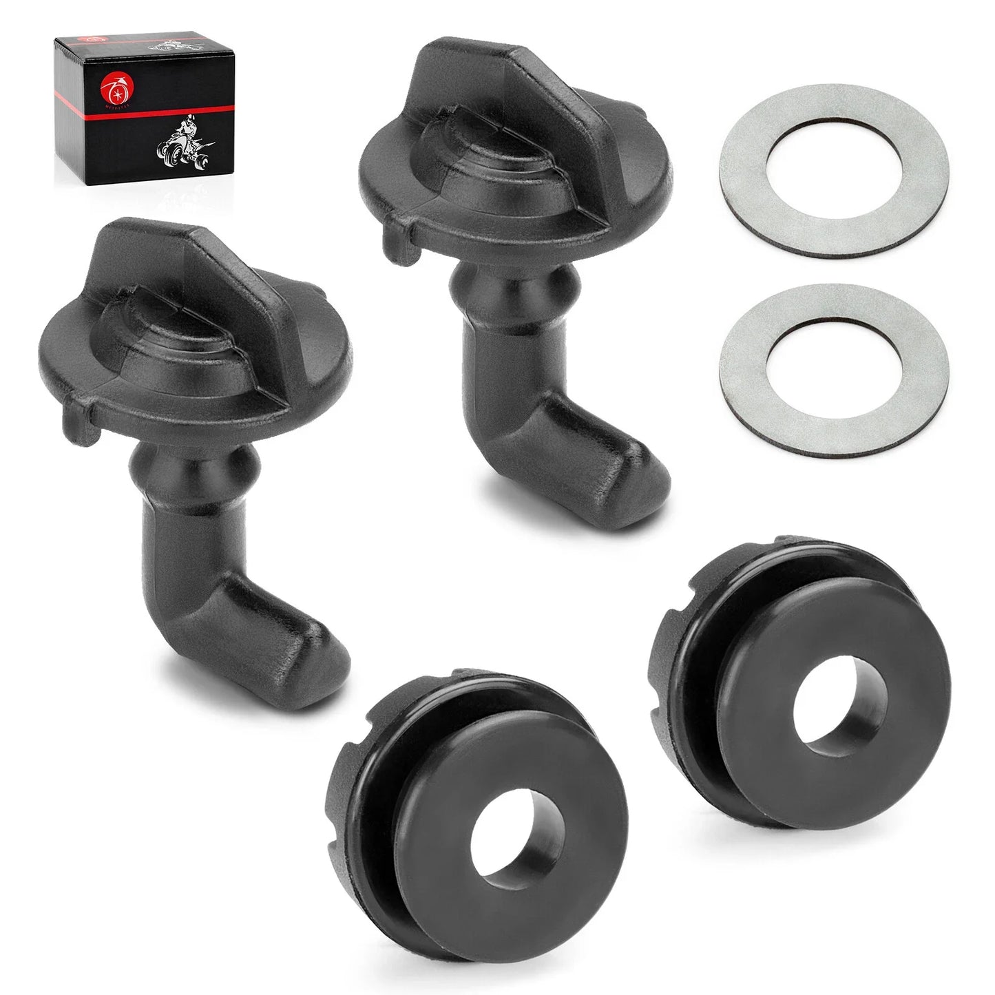 2 x Hood Latch Toggles + Grommets Washers for Polaris RZR S 4 800 (2008–2014)