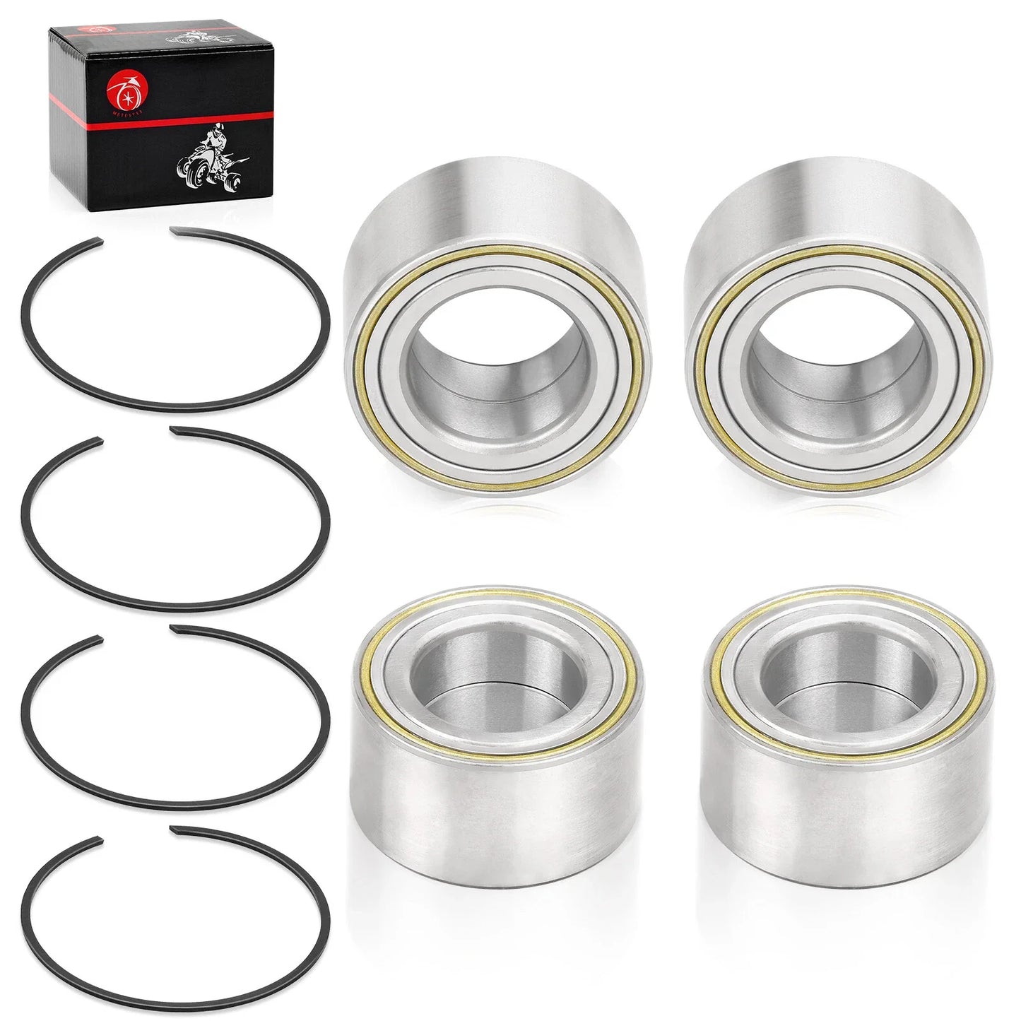 4 x Front & Rear Wheel Bearing & Circlip for Can-Am Maverick X3 MAX (2017–2023)