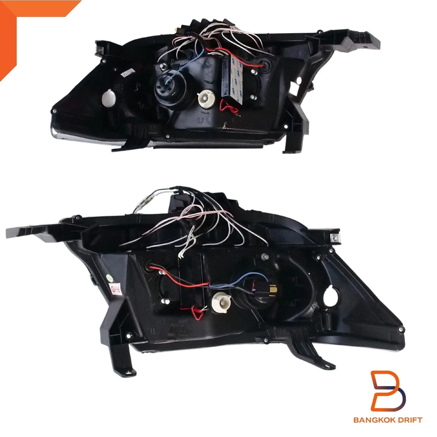 CCFL Projector Headlights Angel Eyes Black for Toyota Hilux SR5 (2011-2014)