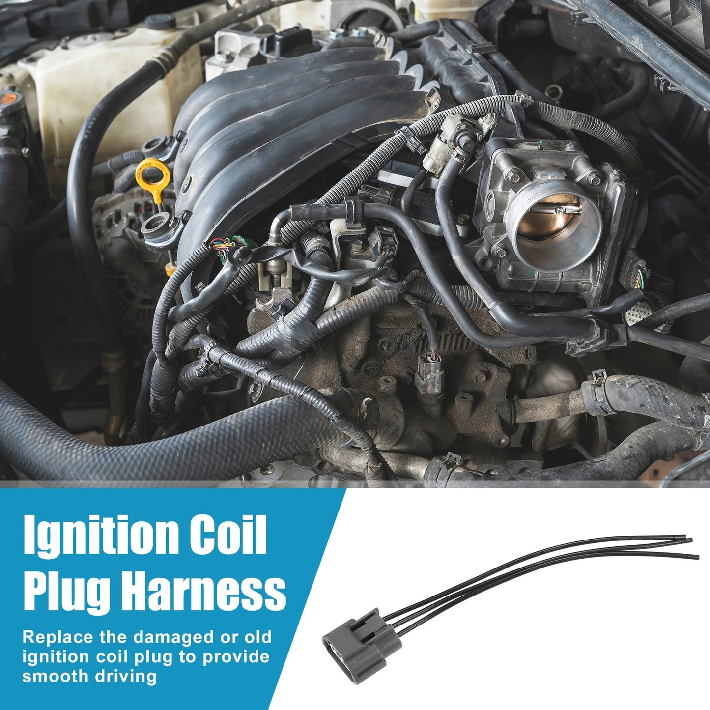 Set of 4 Ignition Coil Connectors for Nissan Frontier Titan (2005–2017)