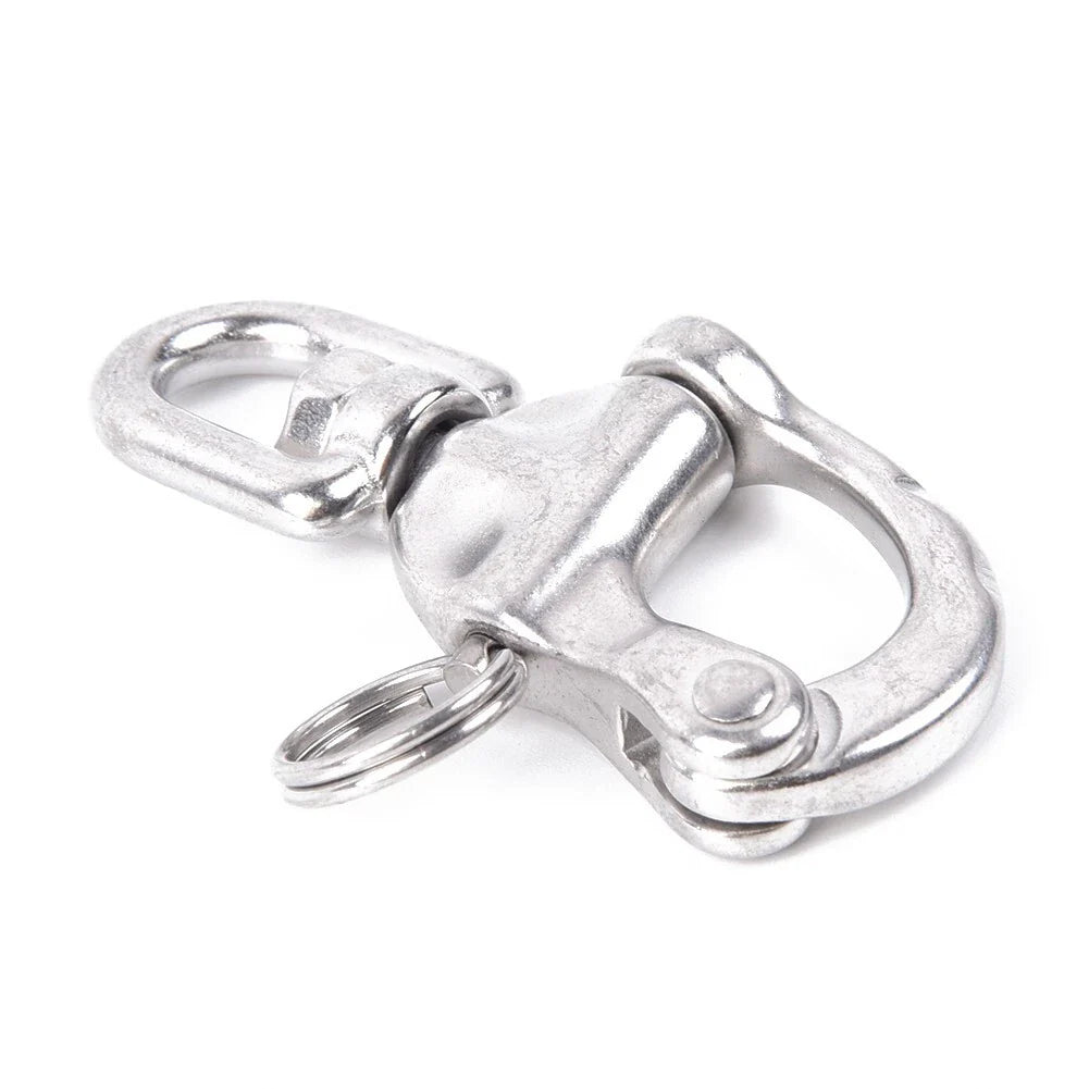 1pcs / 70mm / Marine Grade 316 Stainless Steel Snap Shackle With Swivel Bail