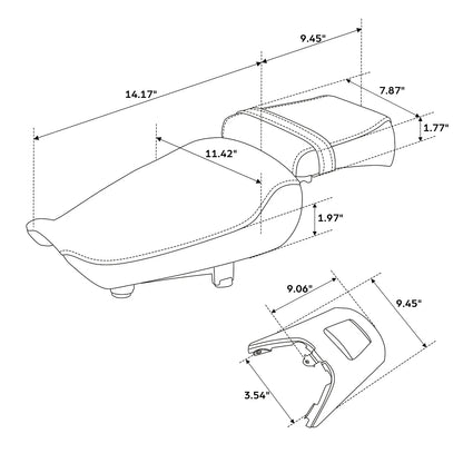 Driver & Passenger Seats for Harley Sportster S 1250 RH1250S (2021-2025)