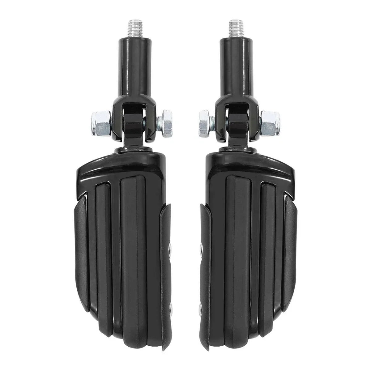 Black Rear Passenger Footpegs Support Mount for Harley Softail (2000-2006)
