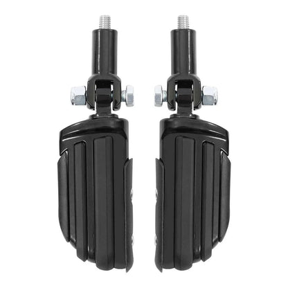 Black Rear Passenger Footpegs Support Mount for Harley Softail (2000-2006)