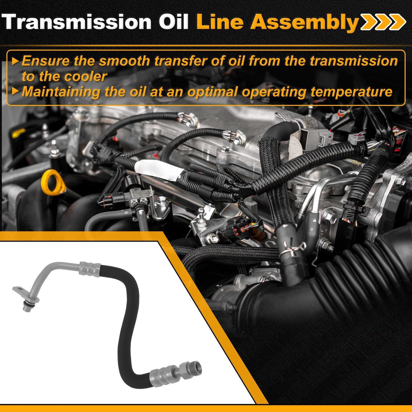Inlet Transmission Oil Cooling Line Assembly for Audi A6 (2006–2011) 4F0317825E