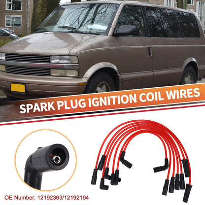 7 Pcs Spark Plug Wire Ignition Coil Cable No. 12192363 for Chevrolet Astro (1996–2005)
