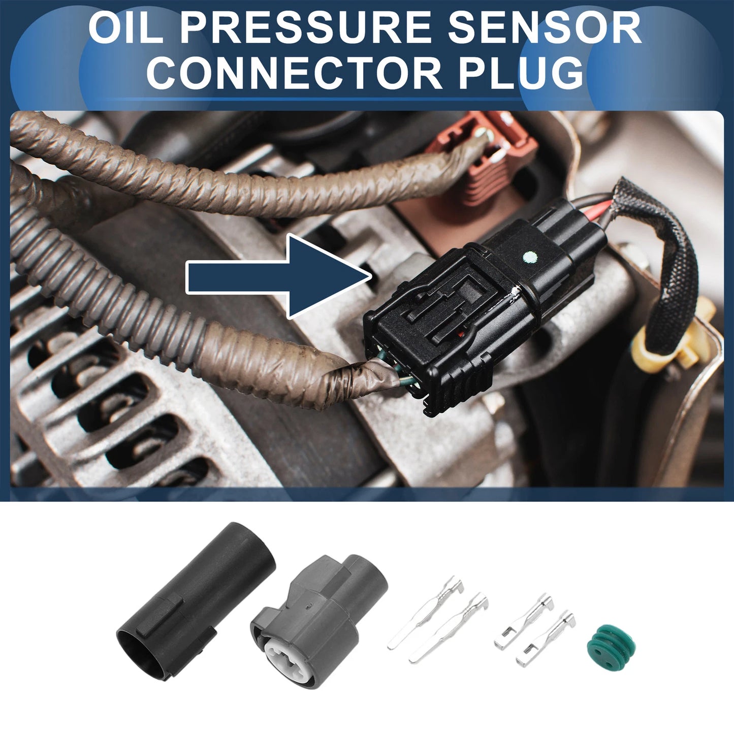 2 Pin Oil Pressure Sensor Connector Plug for Honda Civic