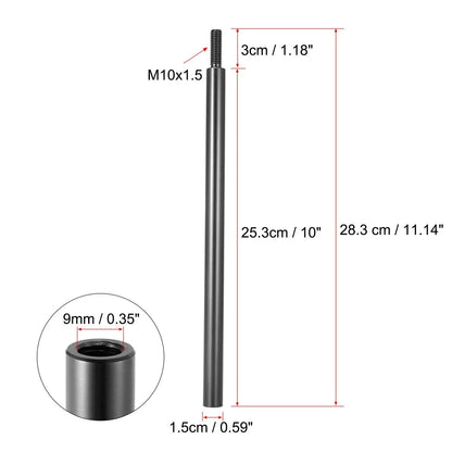 10" Gear Shift Knob Extender for Honda M10X1.5 Black  1 x PC