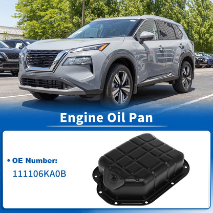 Engine Oil Pan Sump with Drain Plug for Nissan Pathfinder (2017–2020) 111106KA0B