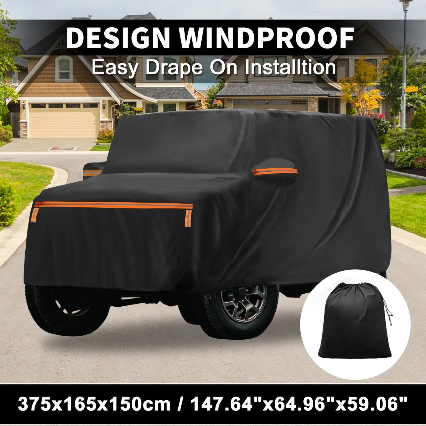 Waterproof Car Cover for Suzuki Jimny (2018–2023) - Aluminum Film, Zipper