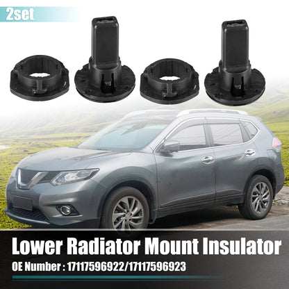 Set of 2 Upper Radiator Mount Bushing Bracket with Support Sleeve for BMW 228i (2014–2019)