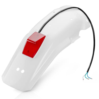 White Rear Fender & Taillight for Honda XR250R XR600R XR650L XR350R XR250L (1985–2024)
