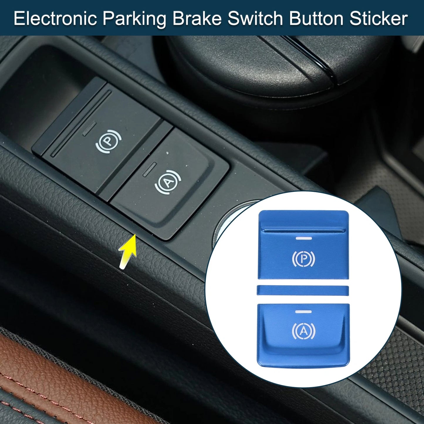 Electronic Parking Brake Switch Button Sticker for Audi Q3 (2019–2020) Blue