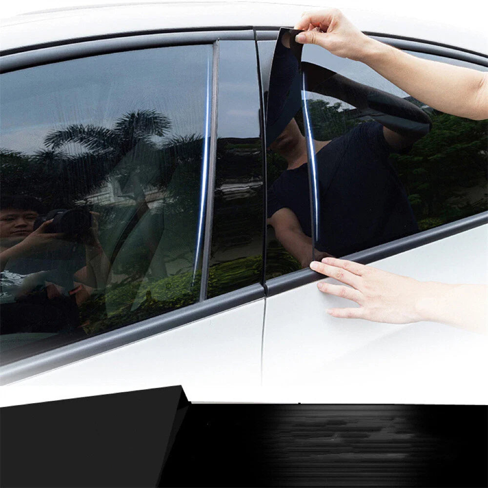 6 x Door Cover Trim Kit Black Pillar Posts for Acura TL (2004-2008)