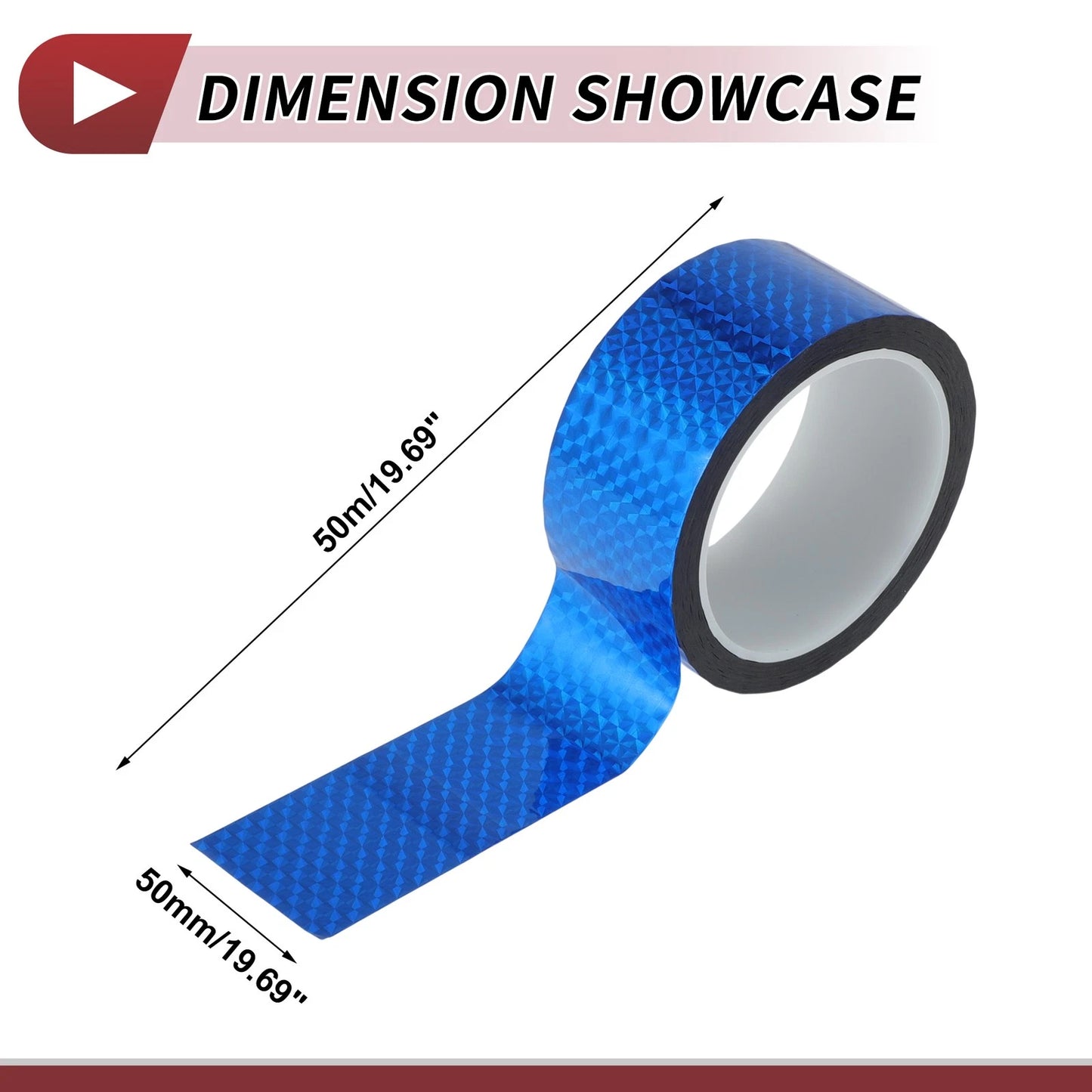 Pinstripe Tape 50mmx50m for Car Motorcycle Boat Laser Blue (1 Pcs)