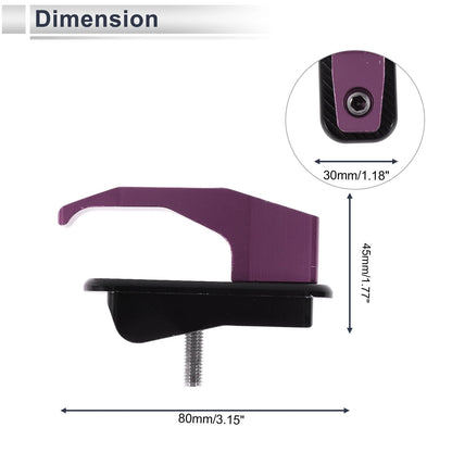 Set of 1 Rectangle Aluminum Alloy Motorcycle Hanging Hook - Light Purple