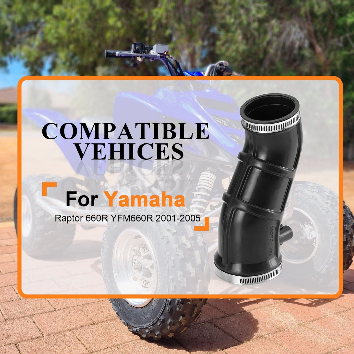 Air Box Intake Tube Left Manifold Snorkel for Yamaha Raptor 660R (2001–2005)