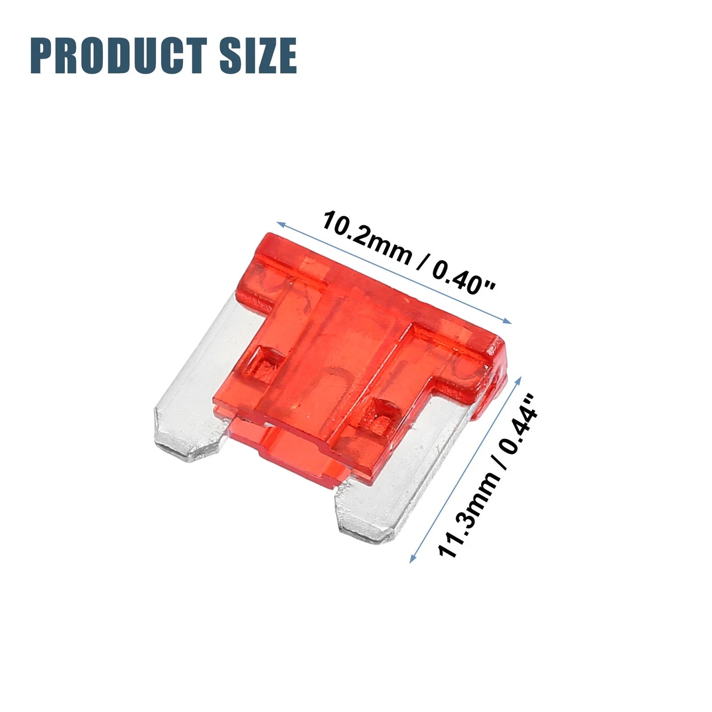 30pcs 10A Low Profile Mini Blade Fuses for Automotive