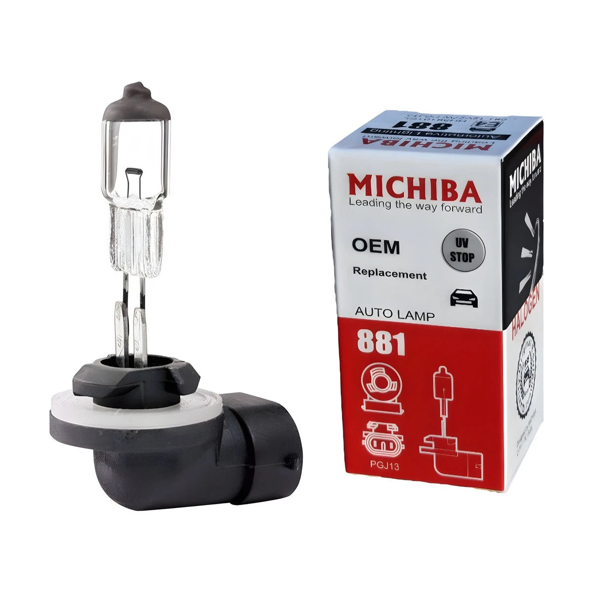H27 881 Clear Halogen Fog Light Bulb for Various Vehicles (12V 27W)