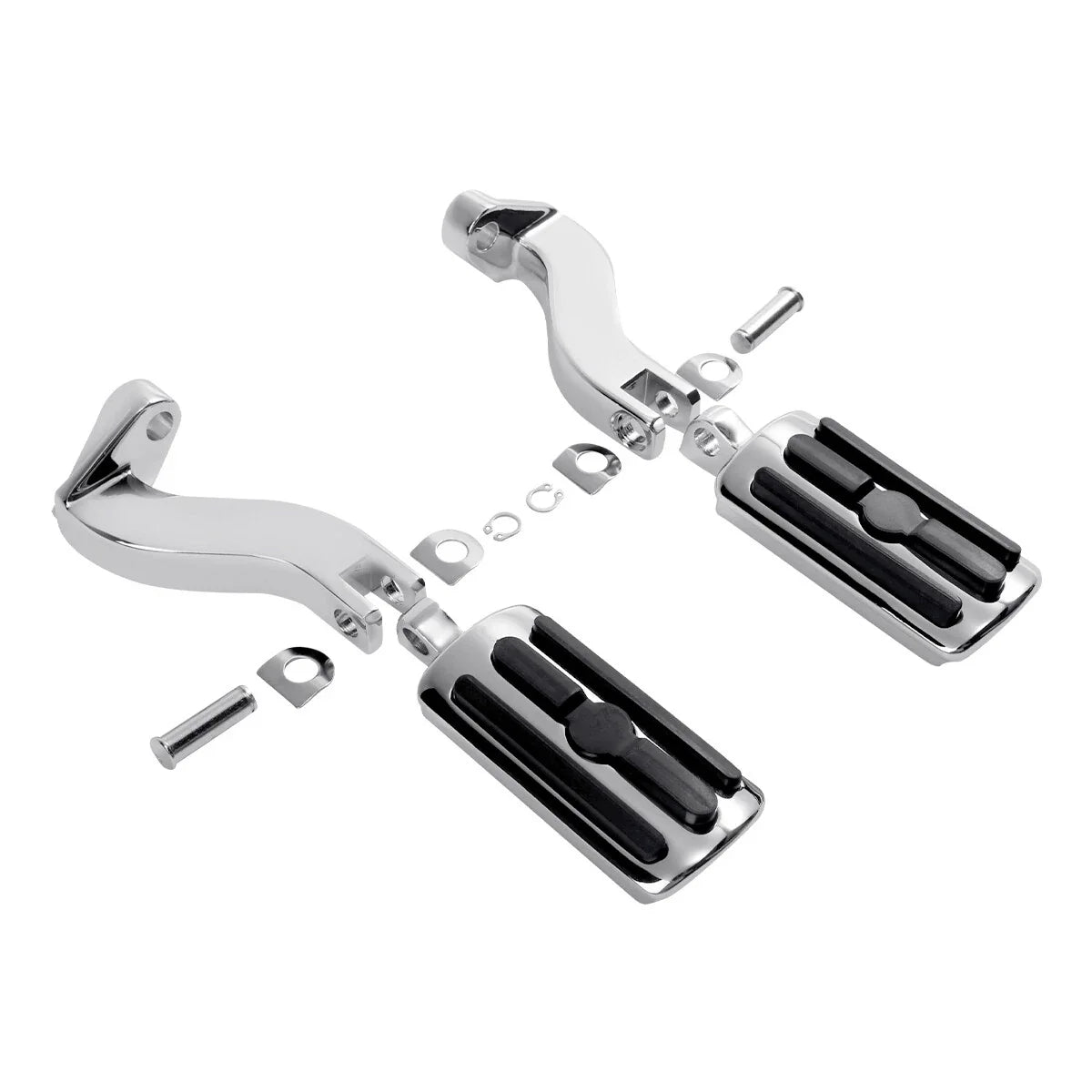 Chrome Passenger Footpeg Pegs Bracket Mount for Harley Touring (1993-2025)