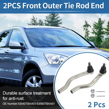 2 x Front Outer Tie Rod End Links for Honda Civic (2016-2021)