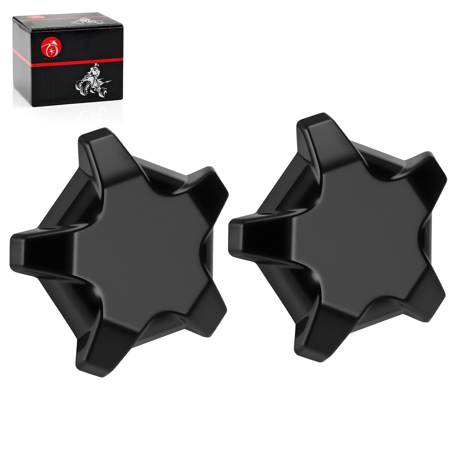 Set of 4 Matte Flash Black Rim Caps for Polaris RZR Turbo R (2022–2024)