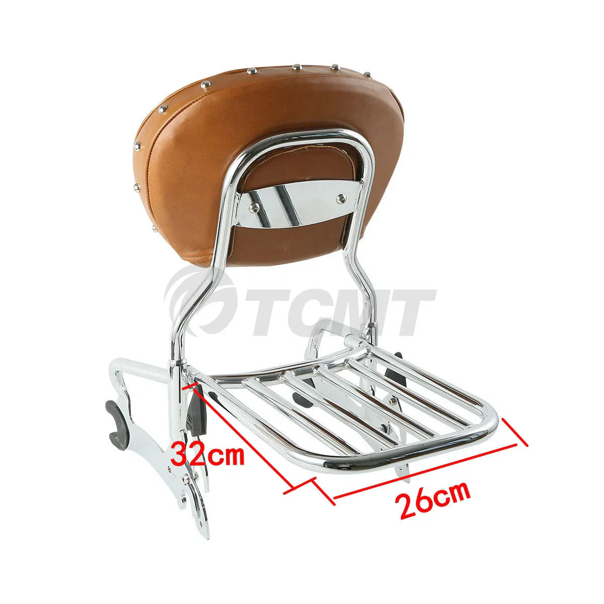 Sissy Bar Backrest Rack & Mounting Spools for Indian Chief Vintage