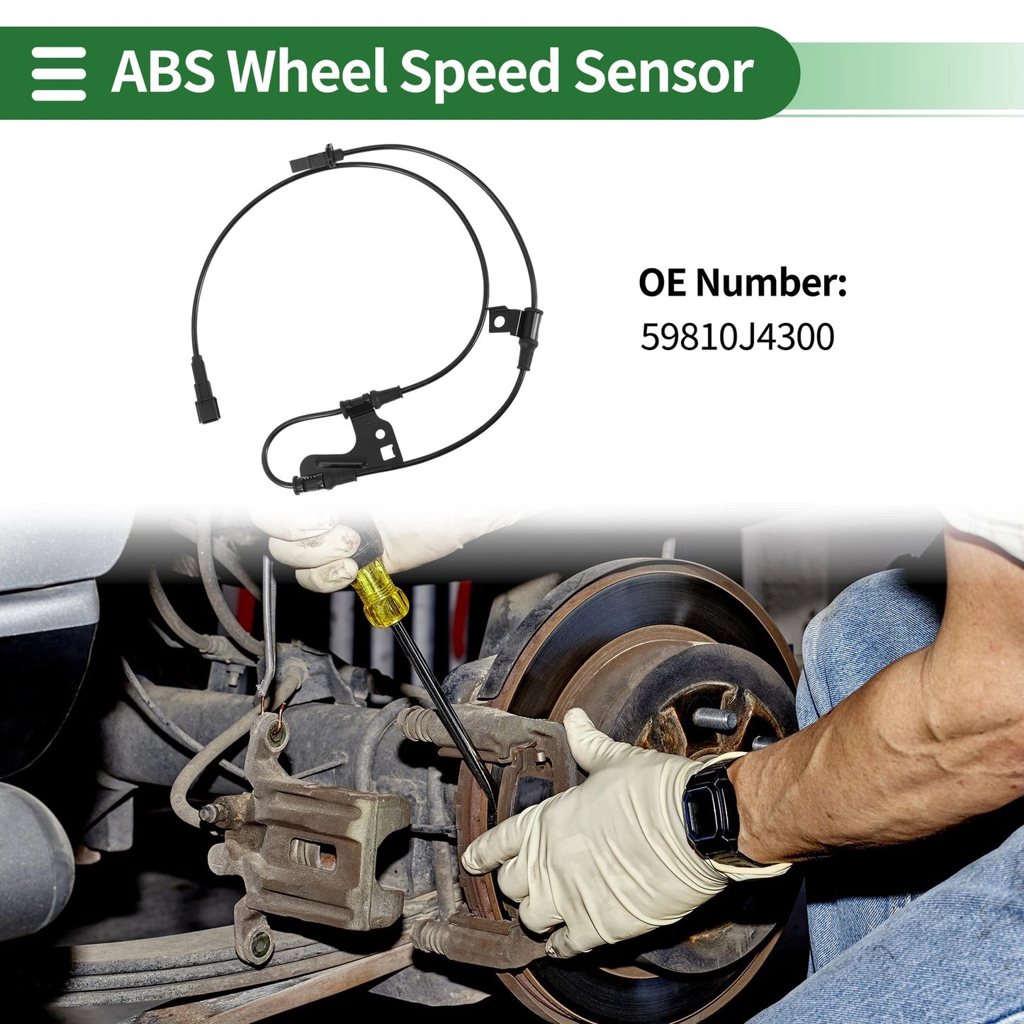 ABS Wheel Speed Sensor No. 59810J4300 for Hyundai Elantra (2016–2018)