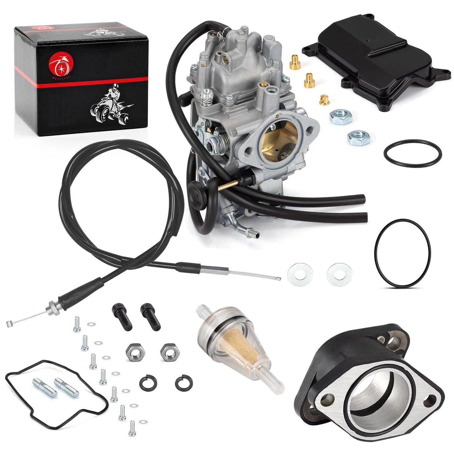 Carb Kit Throttle Cable Intake Manifold for Yamaha YFM350X Warrior (2001–2004)