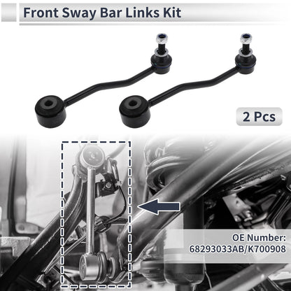 Set of 2 Front Stabilizer Bar Links for Jeep Gladiator (2020–2022) No. 68293033AB/K700908
