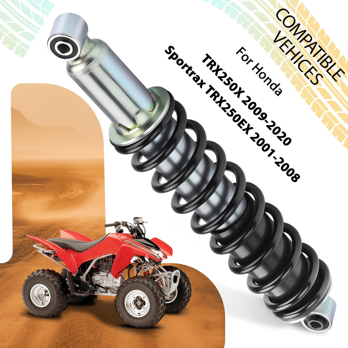 Rear Shock Absorber for Honda TRX250X (2009–2020)