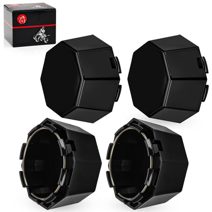 Set of 4 Matte Black Hub Cap Covers for Polaris Sportsman 570 (2014–2023)