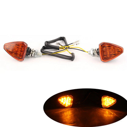 Orange Lens LED Turn Signal Lights for Motorcycle ATV Dirt Bike