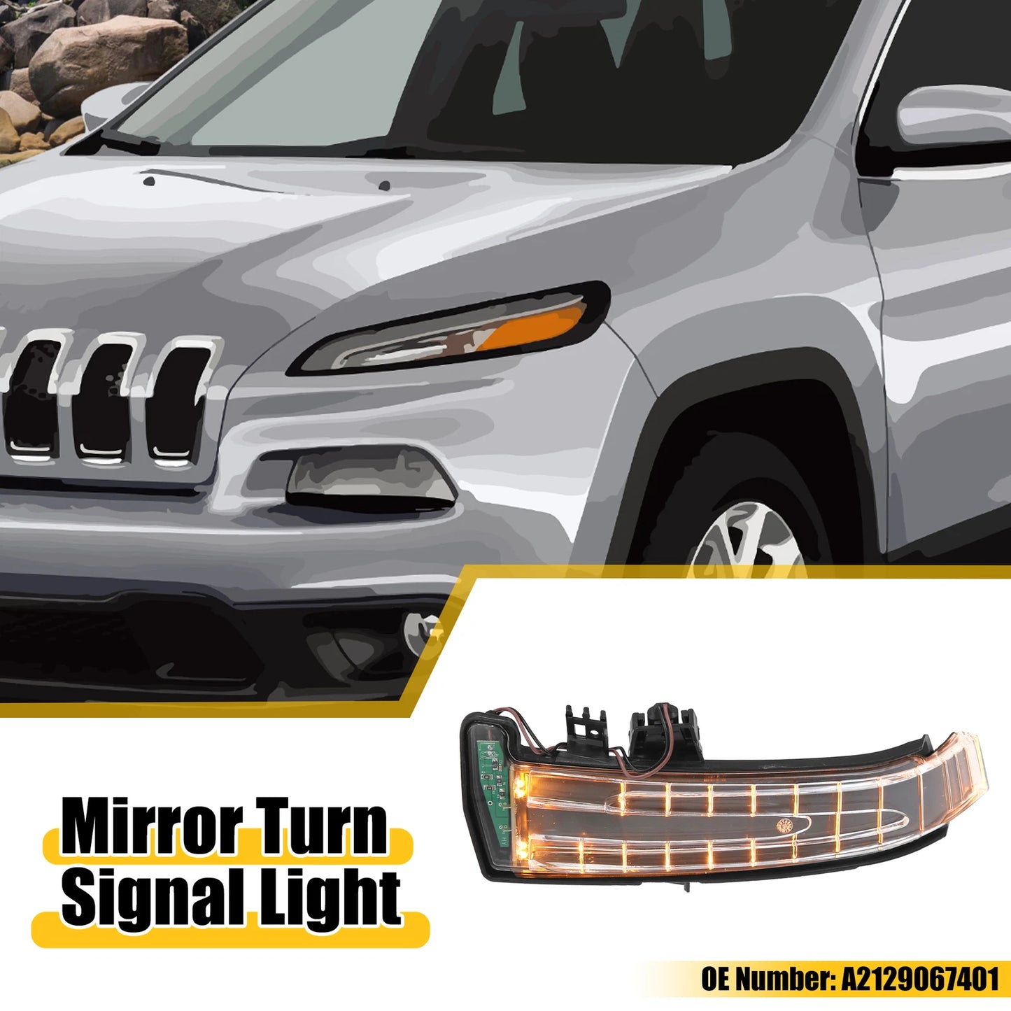 Front Left Side Mirror LED Turn Signal Light No.A2129067401 for Mercedes W204 (2007–2014)