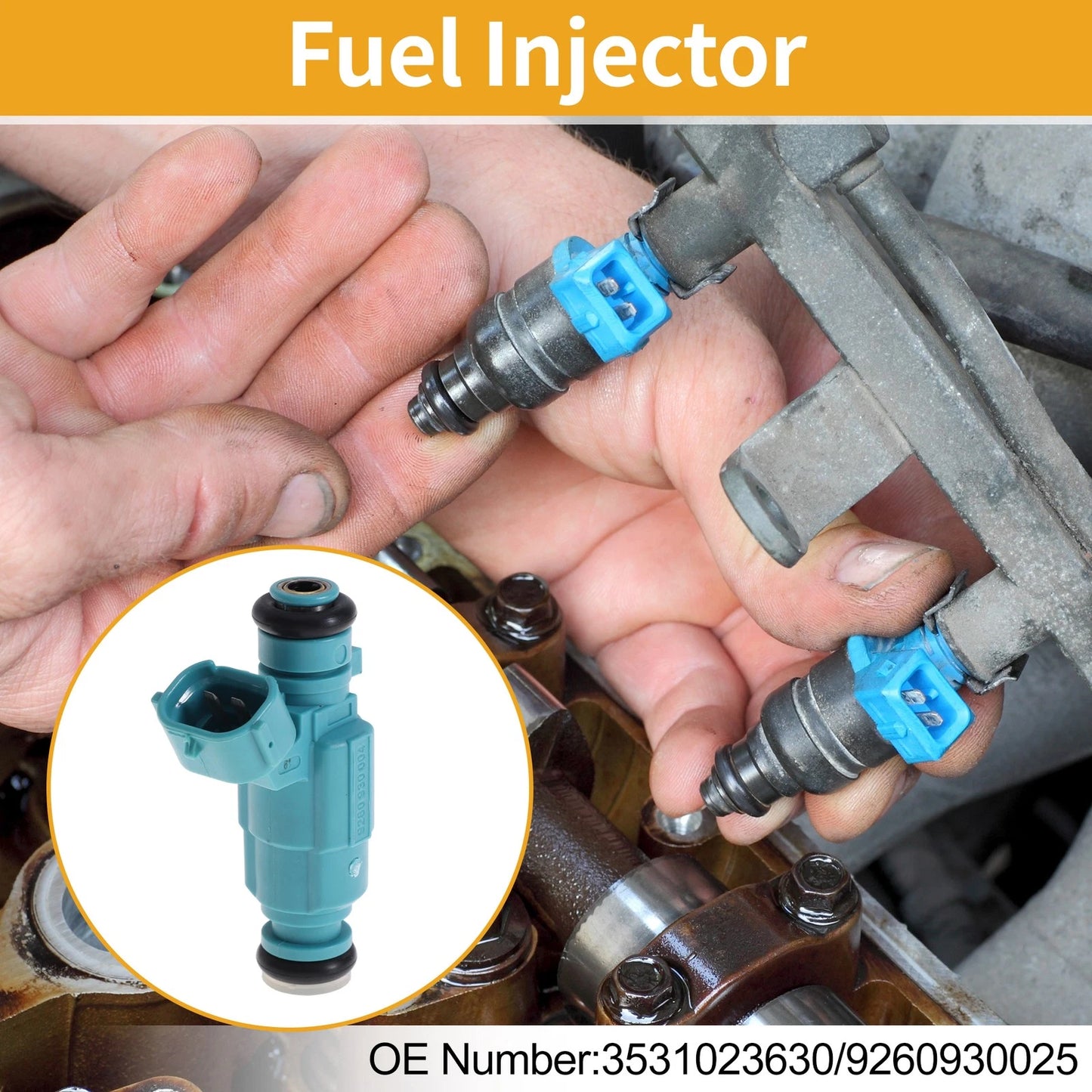 1 Pcs No.3531023630 Fuel Injector for Hyundai Tiburon (2003–2008)