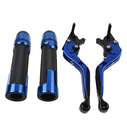 Blue Brake Clutch Lever Handlebar Grip Set for Yamaha FJR XJR 1300 (2001-2023)