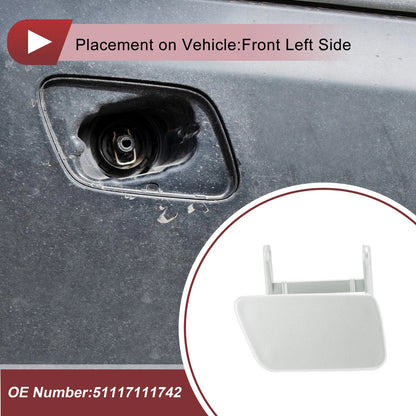 Bumper Trim Nozzle Cover No. 51117111742 for BMW 525i (2004–2005) Silver Tone