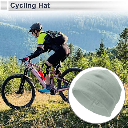 Cycling Hat for Ear Protection - Light Gray Polar Fleece (27x18cm) 1 Pc