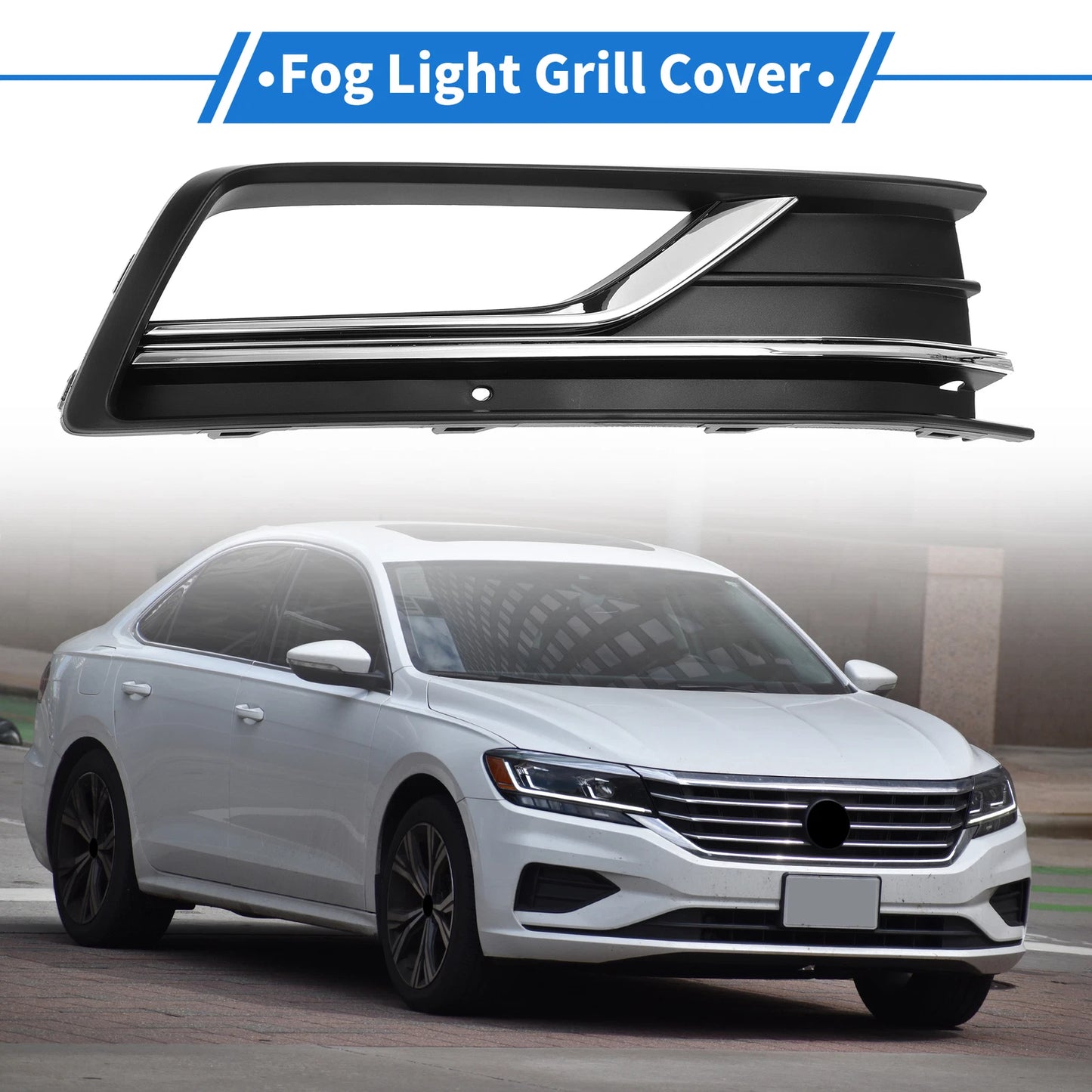 1 Pc Fog Light Grill for Volkswagen Passat (2016–2018)