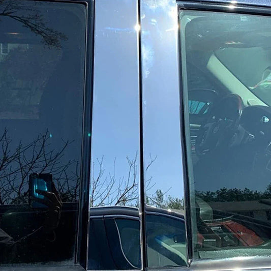 6PCS Chrome Pillar Trim Door Cover Mirrored Post for Toyota Corolla (2009–2013)