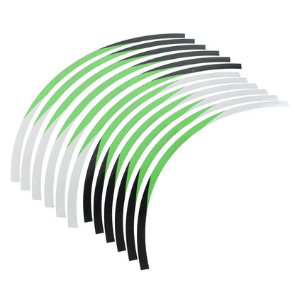 21" 19" Rim Stickers Wheel Stripes Decals Green for Kawasaki KX 250F (2004-2021)