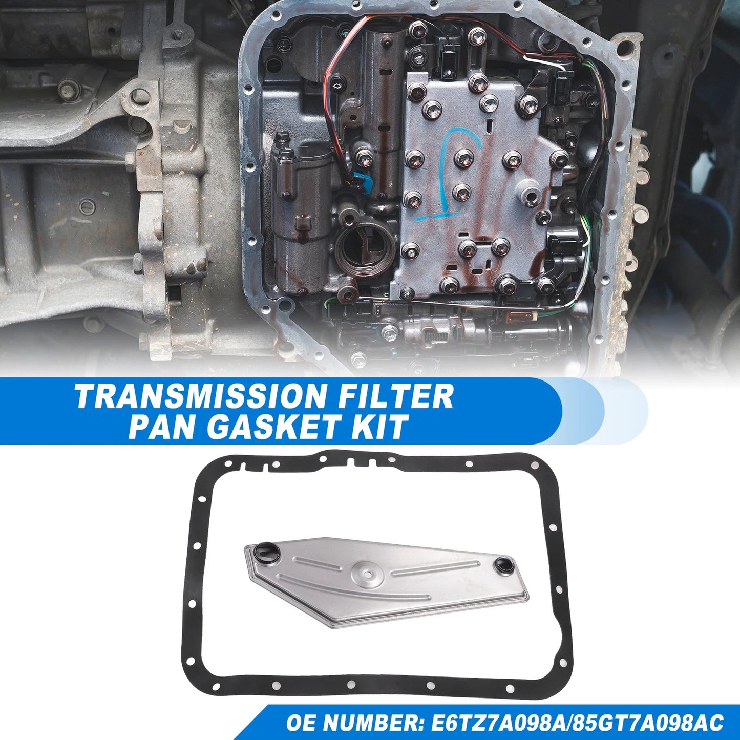 Transmission Filter Oil Pan Gasket Kit for Ford A4LD-E (E6TZ7A098A)