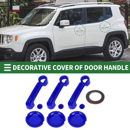 Set of 2 Exterior Door Handle Covers for Jeep Wrangler JK (2007–2018)