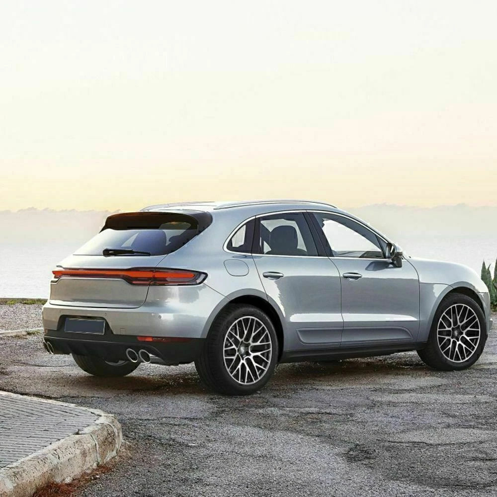 1 Pair Silver Tail Exhaust Pipes for Porsche Macan 2019-2024