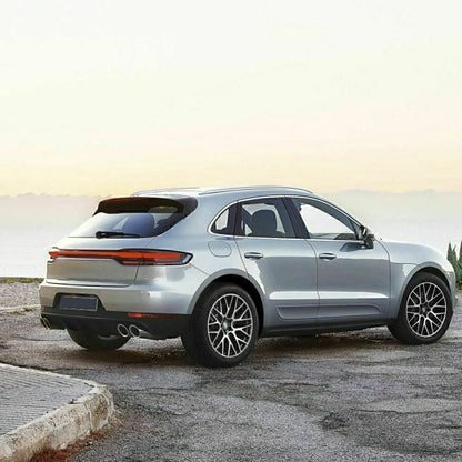 1 Pair Silver Tail Exhaust Pipes for Porsche Macan 2019-2024